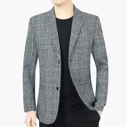 Men's Checked Blazer in Classic Style – Elegant Blazer for Business and Leisure