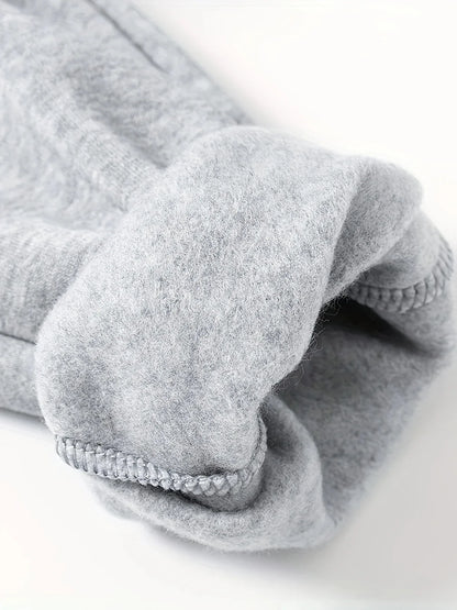 Men's Oversized Hoodie with Kangaroo Pocket, Solid Color