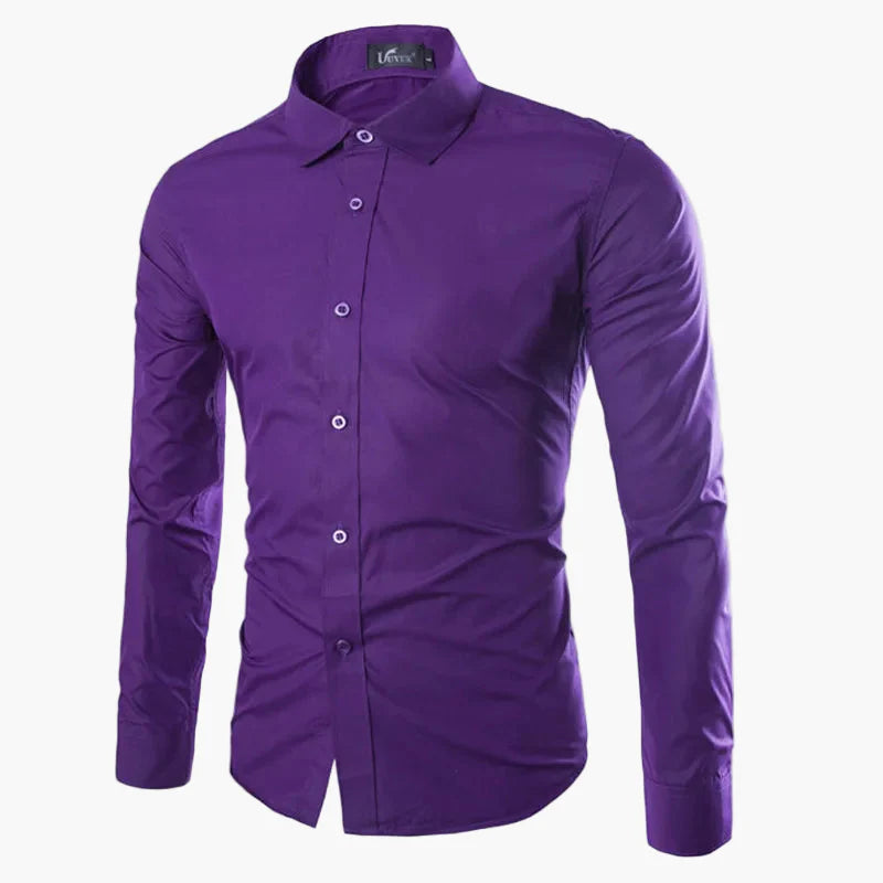Men's Slim Fit Long Sleeve Business Casual Shirt – Modern Stylish Shirt for Office and Everyday Wear