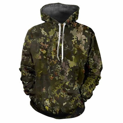 Kapuzenpullover Herren/Unisex Camouflage Muster mit Kängurutasche