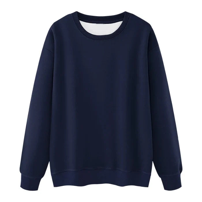 Unisex Long-Sleeve Crew-Neck Sweatshirt with Inner Lining