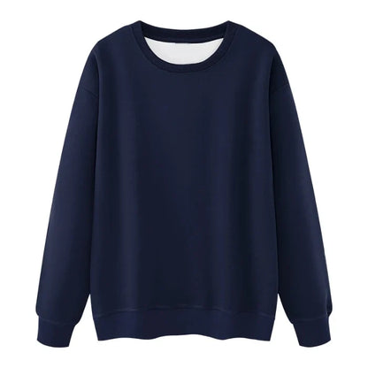 Unisex Long-Sleeve Crew-Neck Sweatshirt with Inner Lining