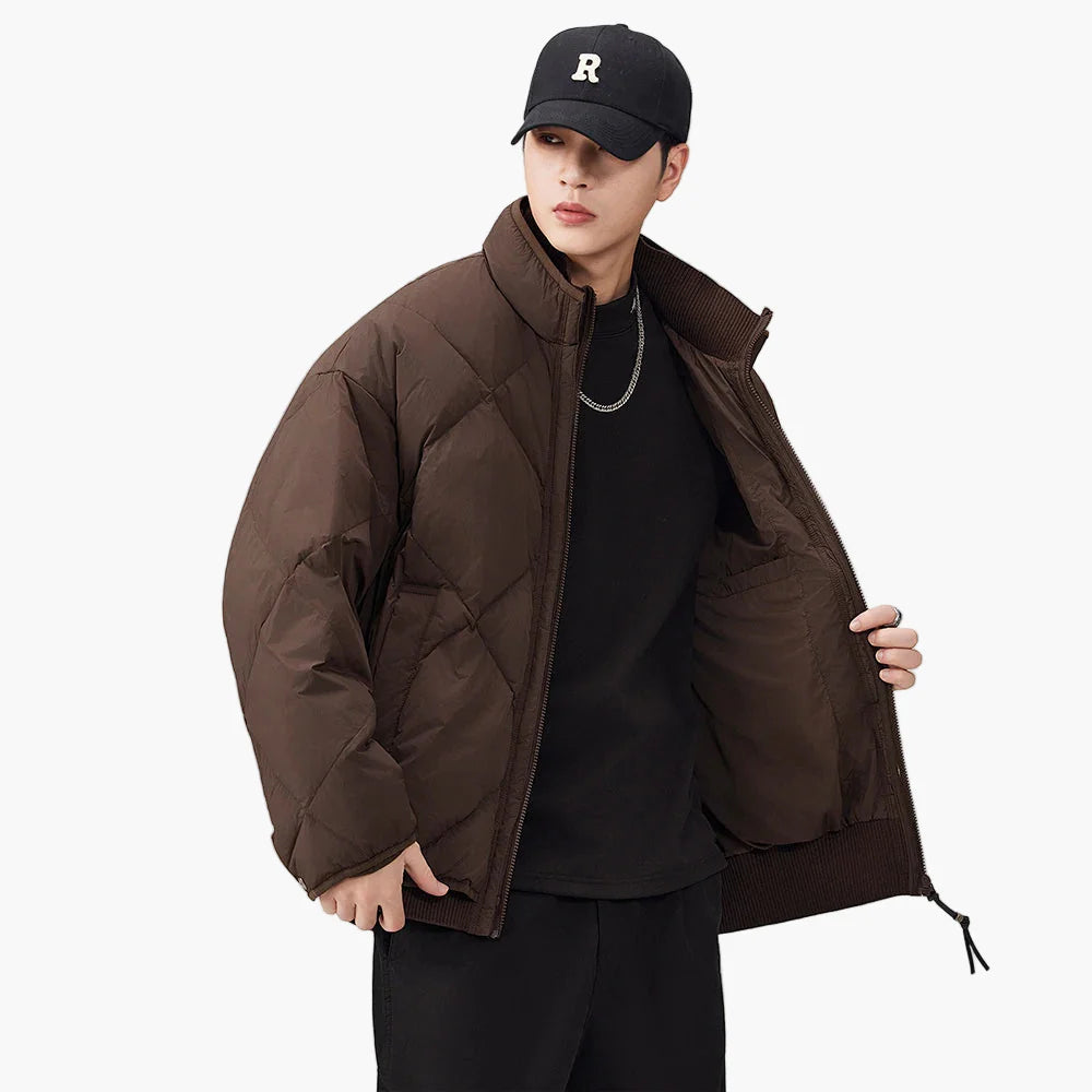 Herren Übergangs-Steppjacke im Oversize-Look für Freizeit und Alltag