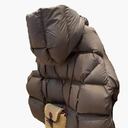 Men's Oversized Puffer Jacket – Urban Winter Streetwear Quilted Jacket with Hood
