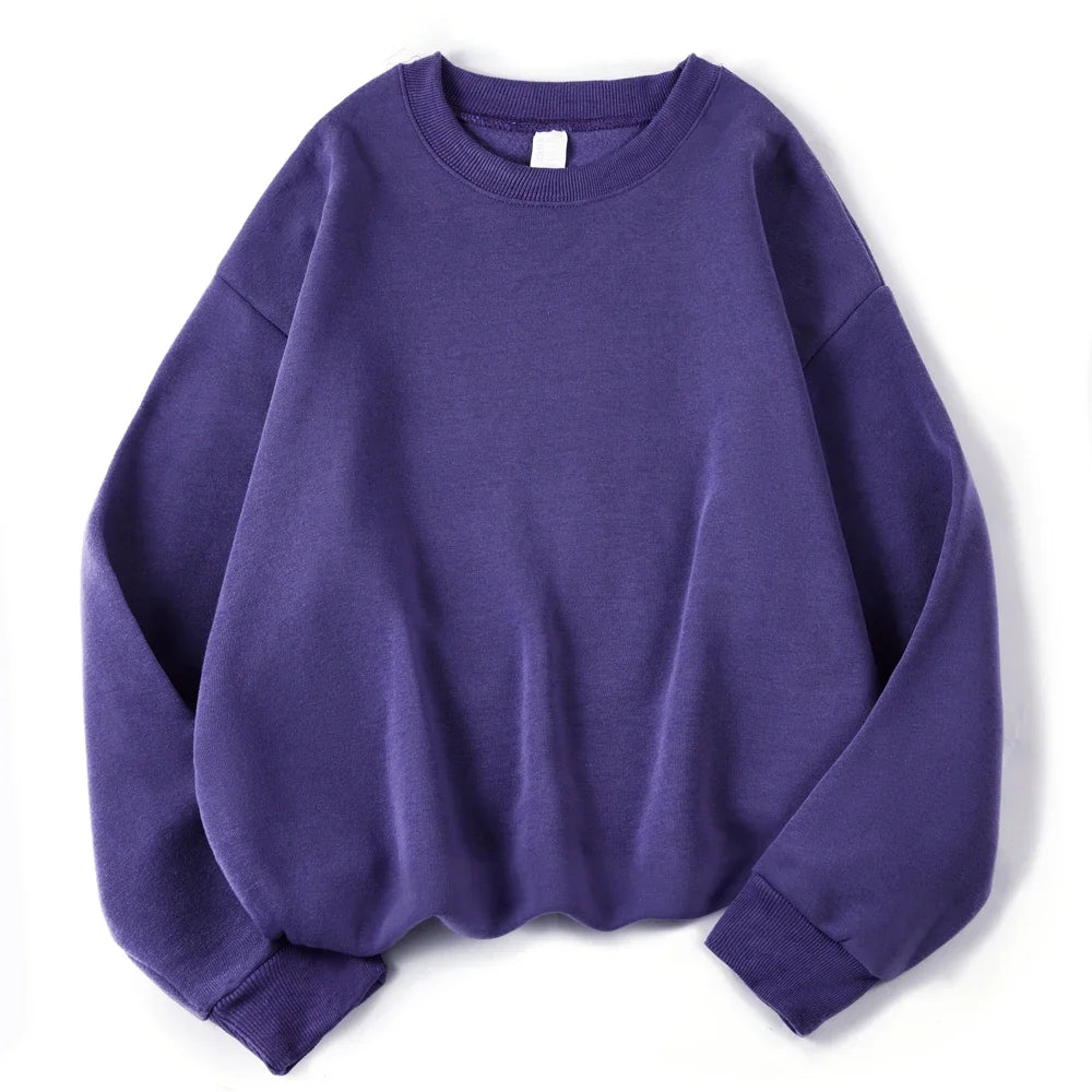 Oversized Sweatshirt Rundhals Langarm Pullover Damen Freizeit