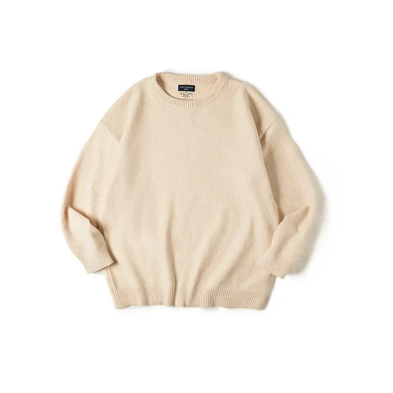Men's pullover crew neck fine knit marled