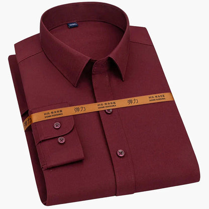 Men's Business Casual Shirt Slim Fit – Elegant Long Sleeve Shirt for Office & Everyday Use