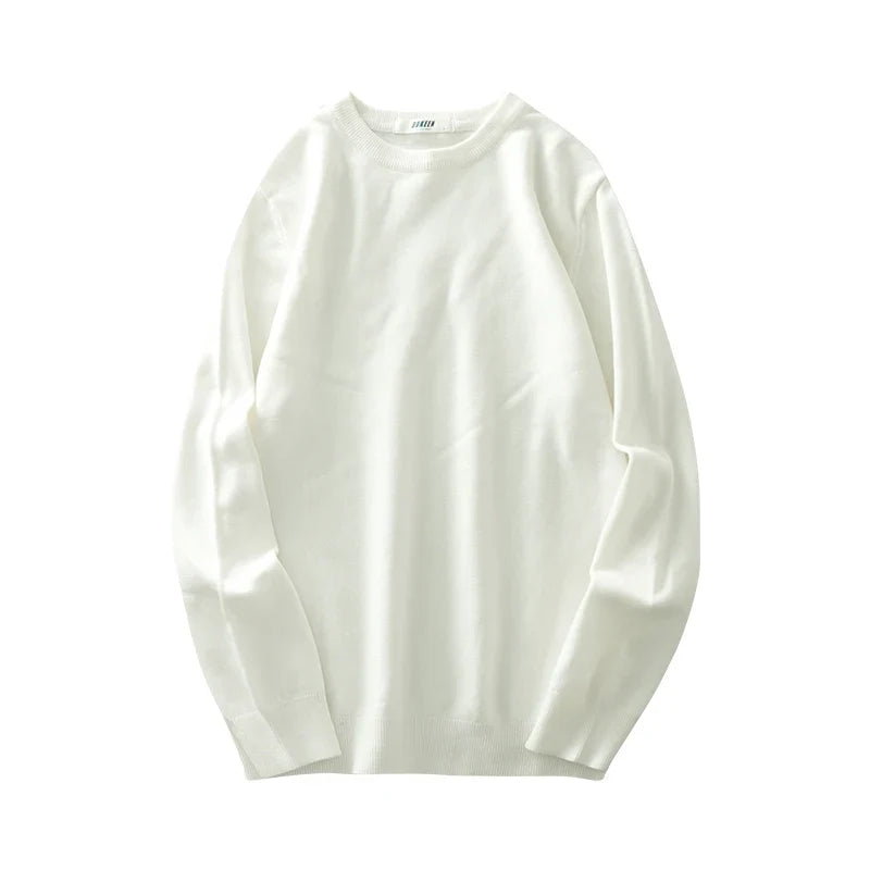Unisex Langarm Pullover Rundhals Rippbündchen
