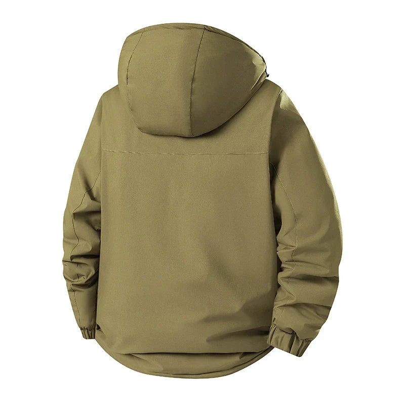 Herren Winterjacke mit Kapuze und Taschen, gepolstert