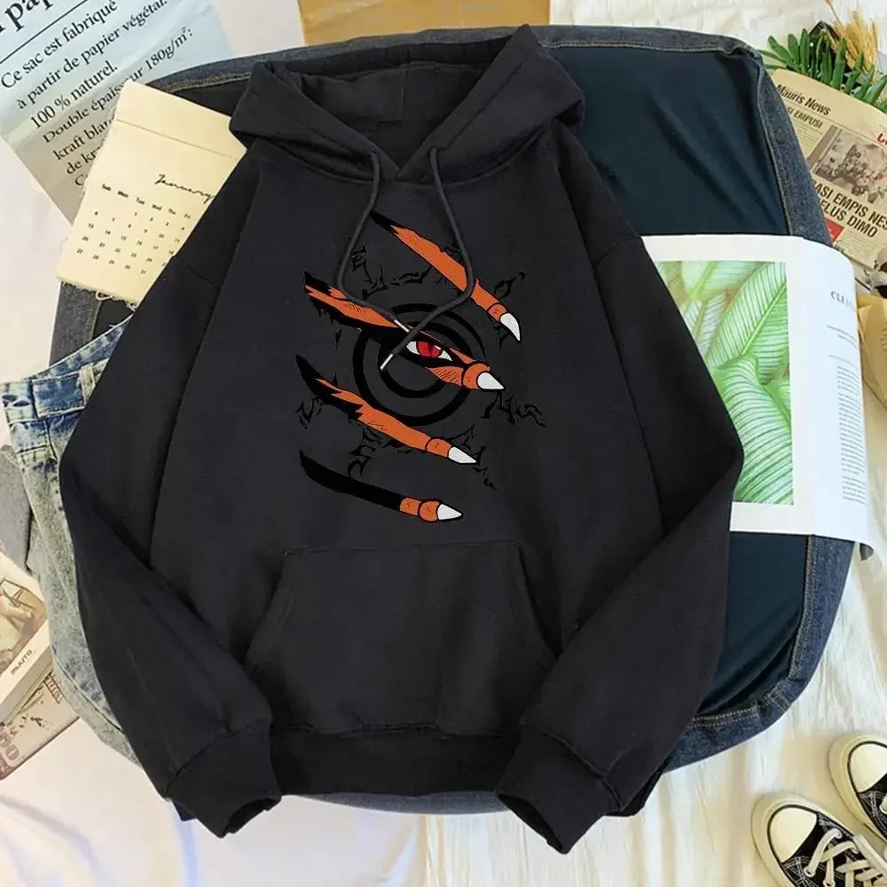 Hoodie with graphic print, hood, and kangaroo pocket