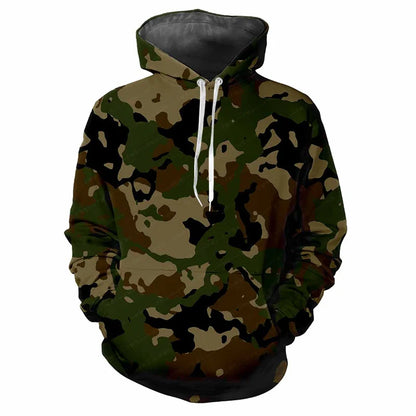 Kapuzenpullover Herren/Unisex Camouflage Muster mit Kängurutasche