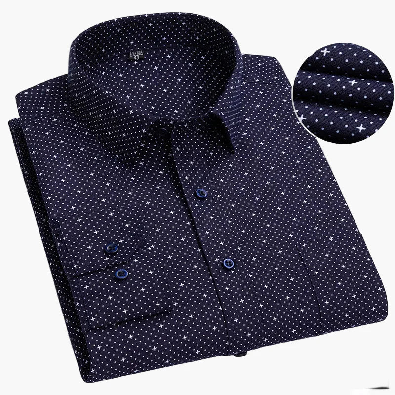 Men's Business Shirt with Stripes – Classic Style for Office & Everyday Use