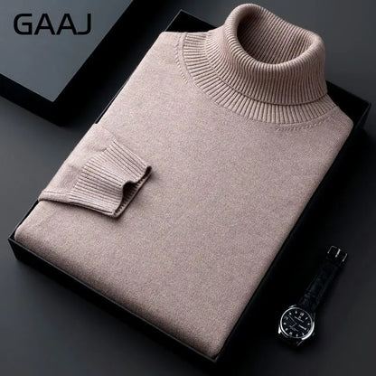 Men's turtleneck sweater long sleeve fine-knit sweater