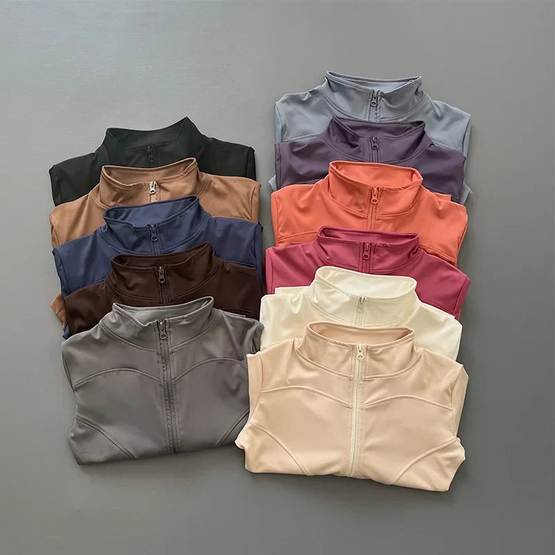 Damen Sportjacke mit Stehkragen & Reißverschluss
