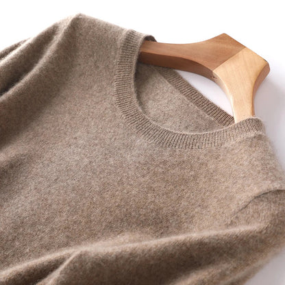 Women's Crew Neck Fine-Knit Long-Sleeve Sweatshirt