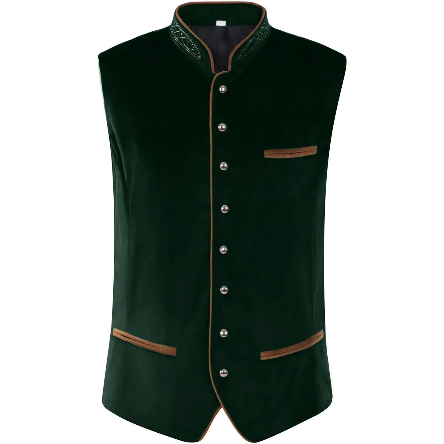 Traditional velvet vest brown green red black men’s Oktoberfest