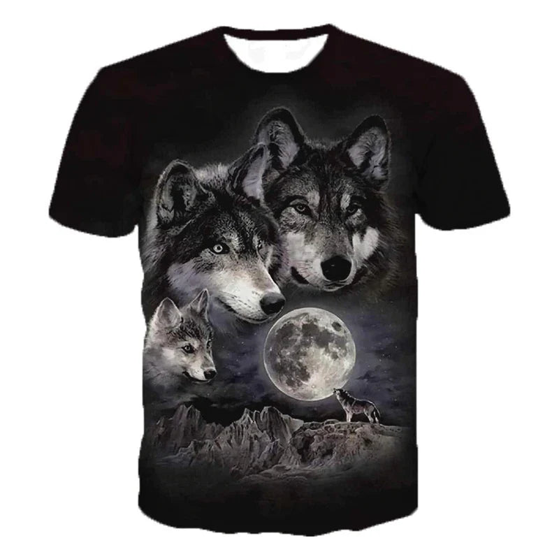 Wolf hoodie with 3D print and hood, unique design