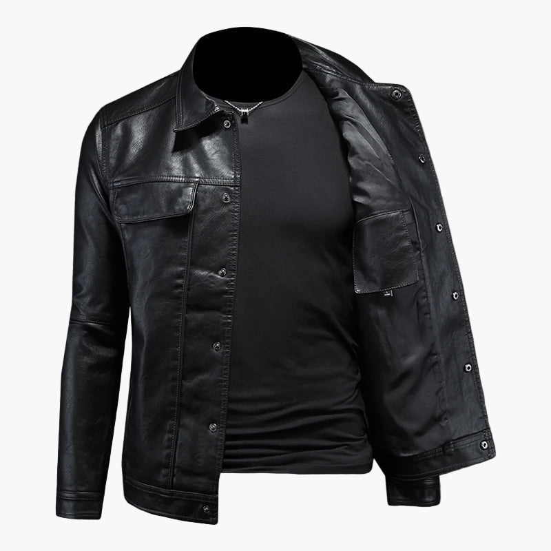 Men's Moto-Inspired Jacket – Timeless Style for Leisure and Everyday Use
