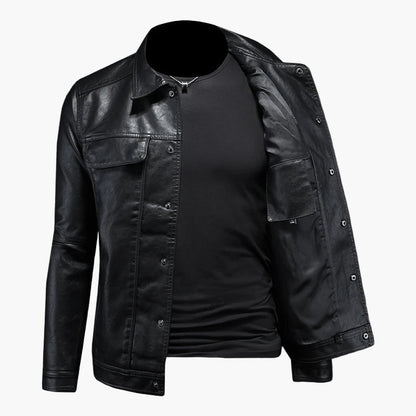 Men's Moto-Inspired Jacket – Timeless Style for Leisure and Everyday Use