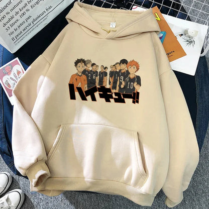 Hoodie with graphic print, long sleeves, hood, and kangaroo pocket