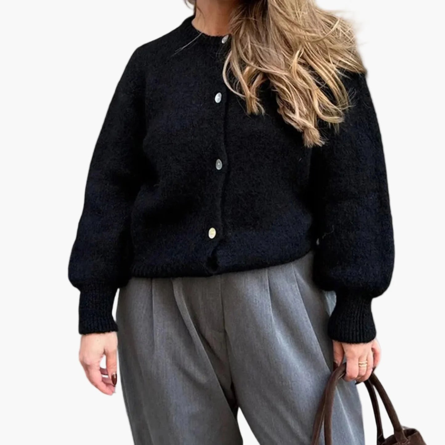 Women's knitted jacket in classic style – Comfortable casual cardigan for everyday use