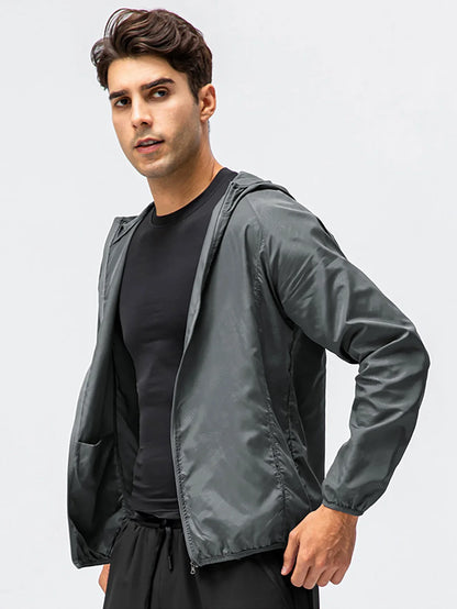 Leichte Kapuzenjacke Faltbar Windbreaker & Regenjacke Unisex