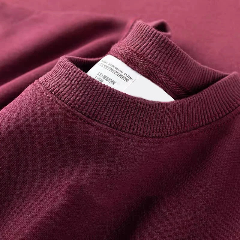 Unisex Long-Sleeve Crew-Neck Sweatshirt with Inner Lining
