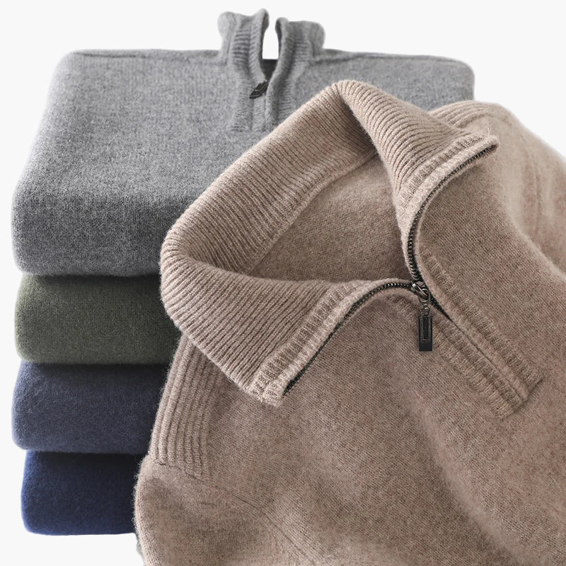 Men's Half-Zip Sweater – Classic, Versatile, Everyday & Office