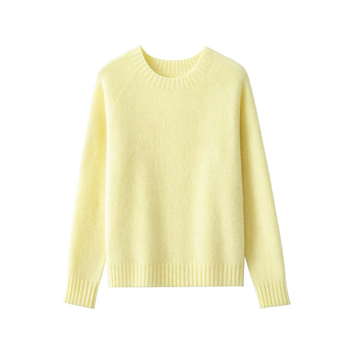 Women's Crew-Neck Sweater Long-Sleeve Basic Knit Sweater