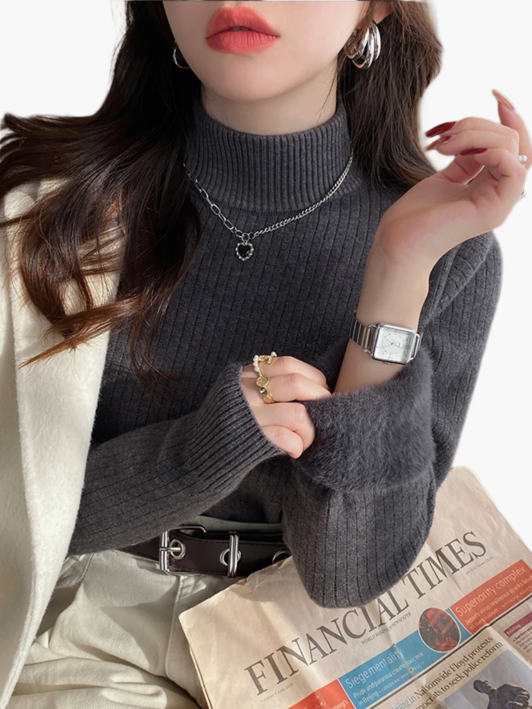 Damen Rollkragenpullover Schlankes Design – Modischer Freizeit-Look