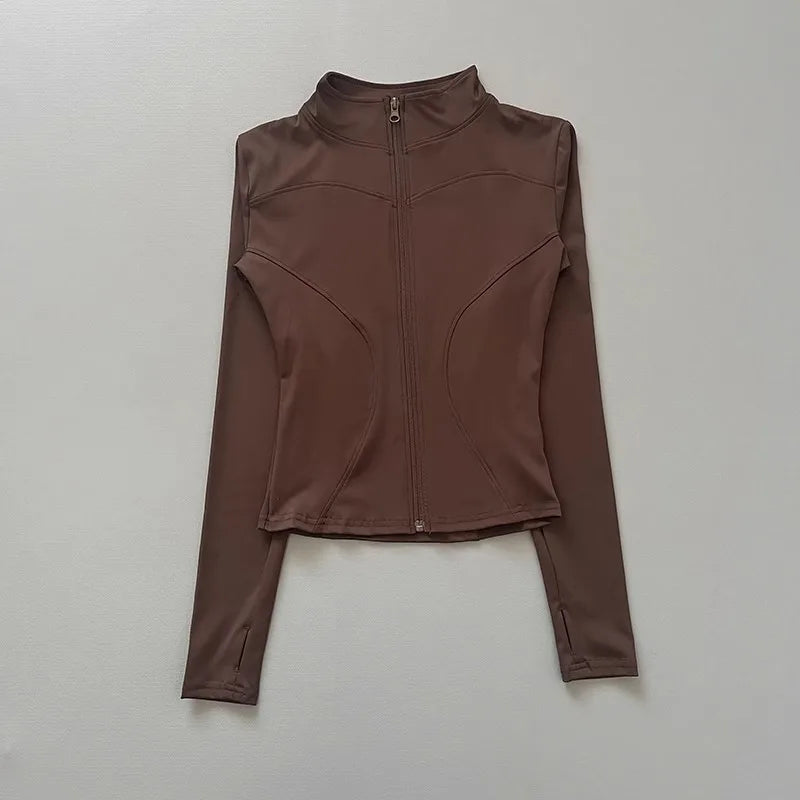 Damen Sportjacke mit Stehkragen & Reißverschluss