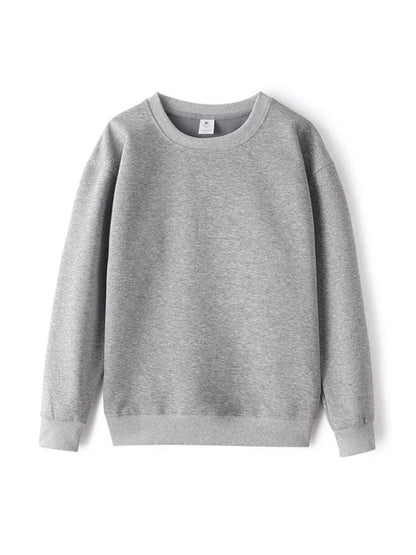 Unisex long-sleeve crew-neck basic sweater in various colors