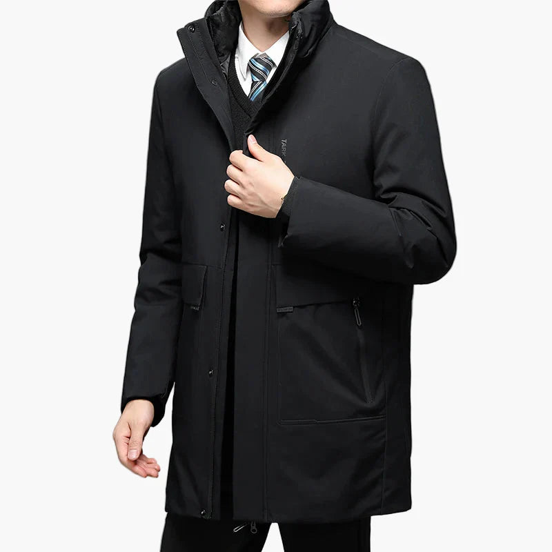 Men's Winter Business Parka – Elegant Coat for Office and Everyday Use