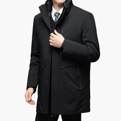 Men's Winter Business Parka – Elegant Coat for Office and Everyday Use