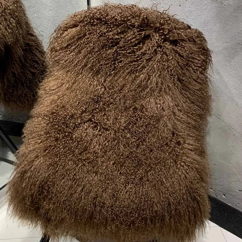 Women's Coat with Long Faux Fur Collar Long Sleeve Fluffy Teddy Coat