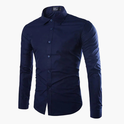 Men's Slim Fit Long Sleeve Business Casual Shirt – Modern Stylish Shirt for Office and Everyday Wear