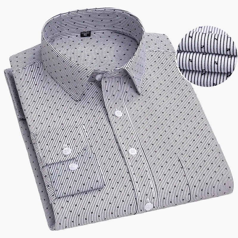 Men's Business Shirt with Stripes – Classic Style for Office & Everyday Use