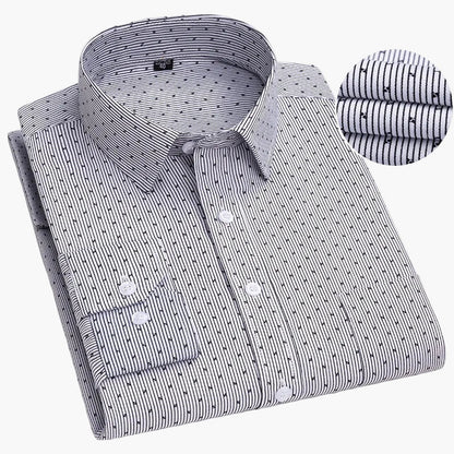 Men's Business Shirt with Stripes – Classic Style for Office & Everyday Use
