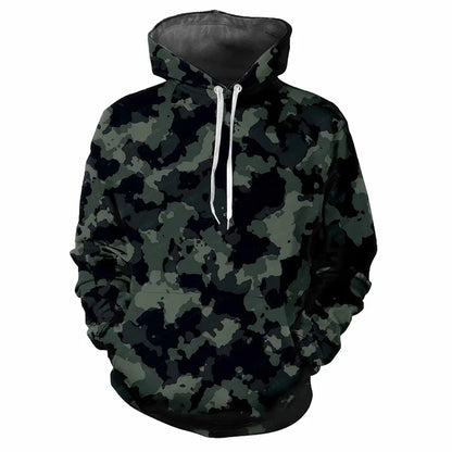 Kapuzenpullover Herren/Unisex Camouflage Muster mit Kängurutasche