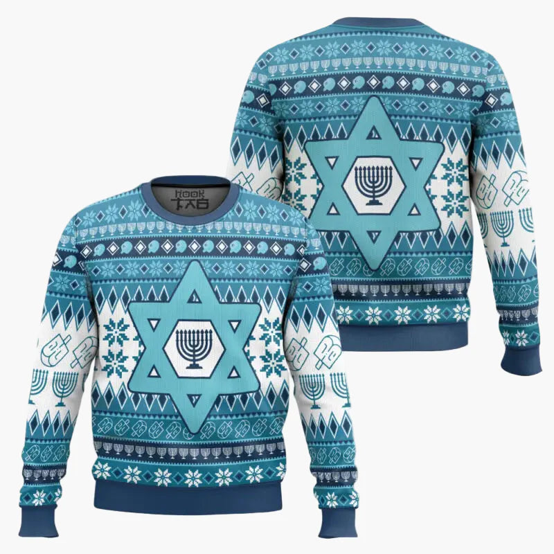 Men's Christmas-Hanukkah Sweater Funny "Not Today Santa" Sweatshirt – Perfect for Holidays & Ugly Sweater Parties