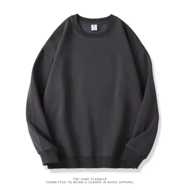 Unisex Long-Sleeve Crew-Neck Basic Pullover Sweatshirt