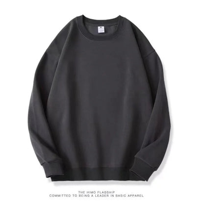 Unisex Long-Sleeve Crew-Neck Basic Pullover Sweatshirt
