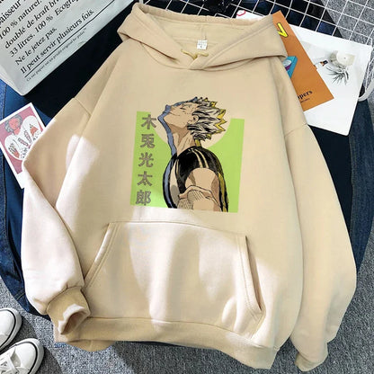 Hoodie with graphic print, long sleeves, hood, and kangaroo pocket