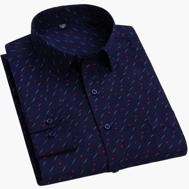 Men's Business Shirt with Stripes – Classic Style for Office & Everyday Use