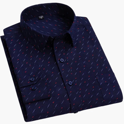Men's Business Shirt with Stripes – Classic Style for Office & Everyday Use