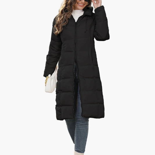 Damen Steppmantel Winterjacke Kapuze Langarm Casual Streetwear