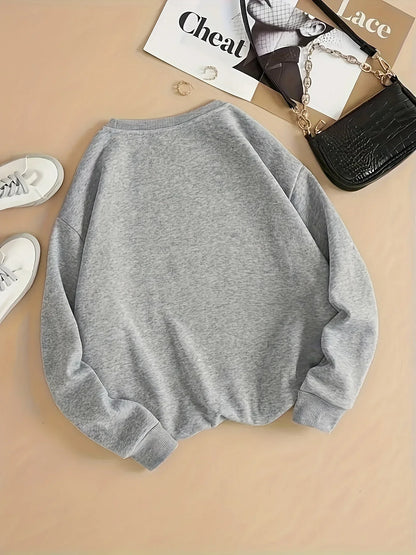 Unisex sweatshirt with Brooklyn New York print, crew neck