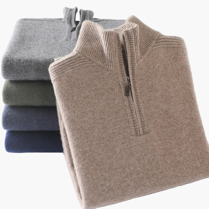 Men's Half-Zip Sweater – Classic, Versatile, Everyday & Office