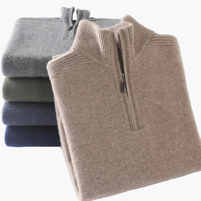 Men's Half-Zip Sweater – Classic, Versatile, Everyday & Office