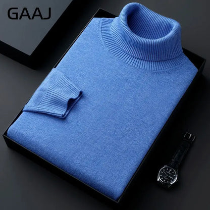 Men's turtleneck sweater long sleeve fine-knit sweater